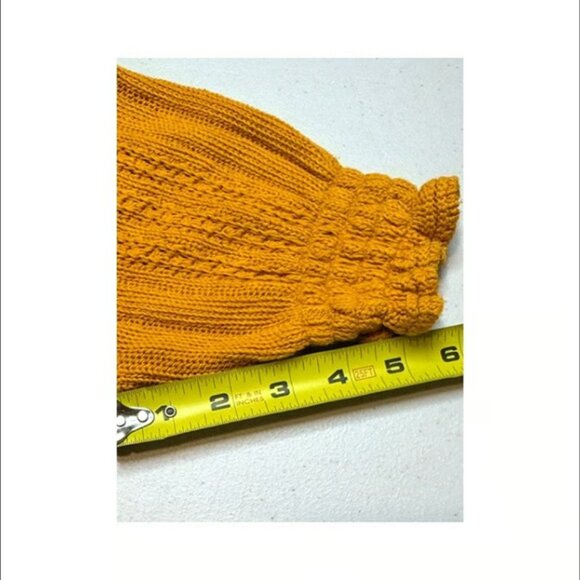 Zara MSRP $49 Orange Crochet Short Sleeve Crop V-neck Knit Top Elastic Waist SM - Picture 6 of 8
